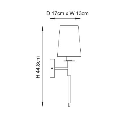 Endon 92955 - Væglampe 1xE14/6W/230V hvid/guld