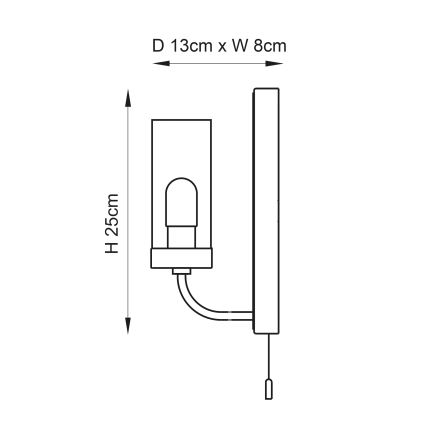 Endon 92960 - Badeværelses væglampe EDREA 1xG9/3W/230V IP44 blank krom