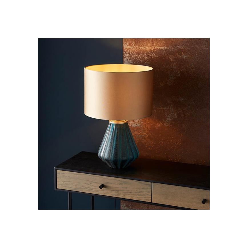 Endon 93059 - Bordlampe ALYSSIA 1xE27/10W/230V guld/blå