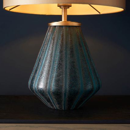 Endon 93059 - Bordlampe ALYSSIA 1xE27/10W/230V guld/blå