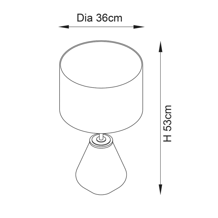 Endon 93059 - Bordlampe ALYSSIA 1xE27/10W/230V guld/blå