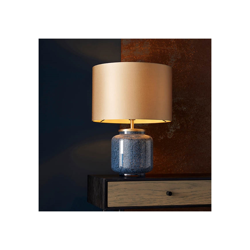 Endon 93067 - Bordlampe ZINNIA 1xE27/10W/230V blå/guld