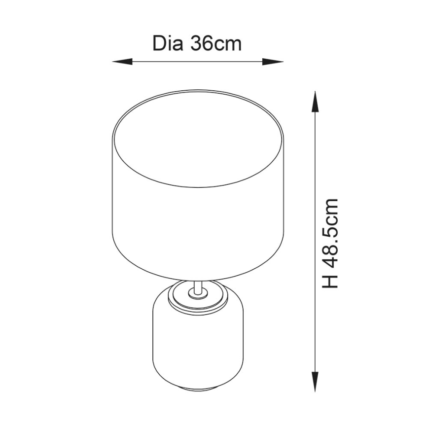 Endon 93067 - Bordlampe ZINNIA 1xE27/10W/230V blå/guld