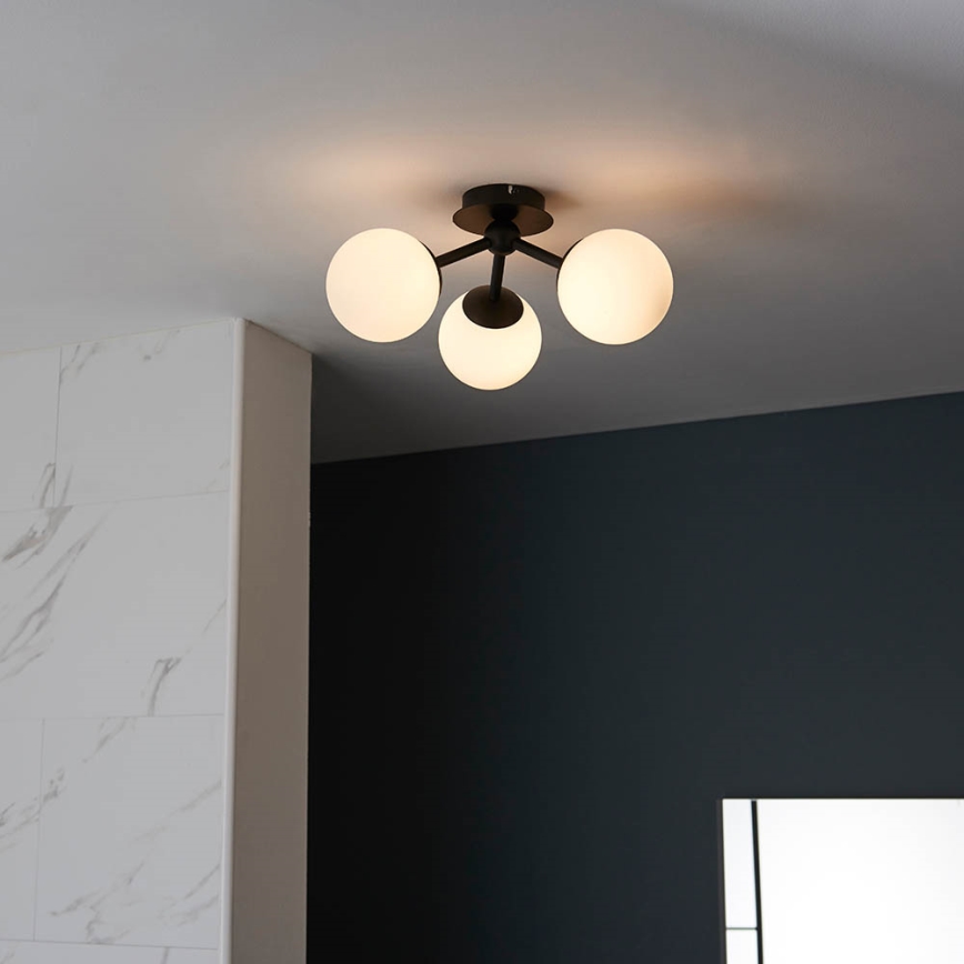 Endon 93489 - Badeværelsesloftlampe FRIO 3xG9/3W/230V IP44 sort