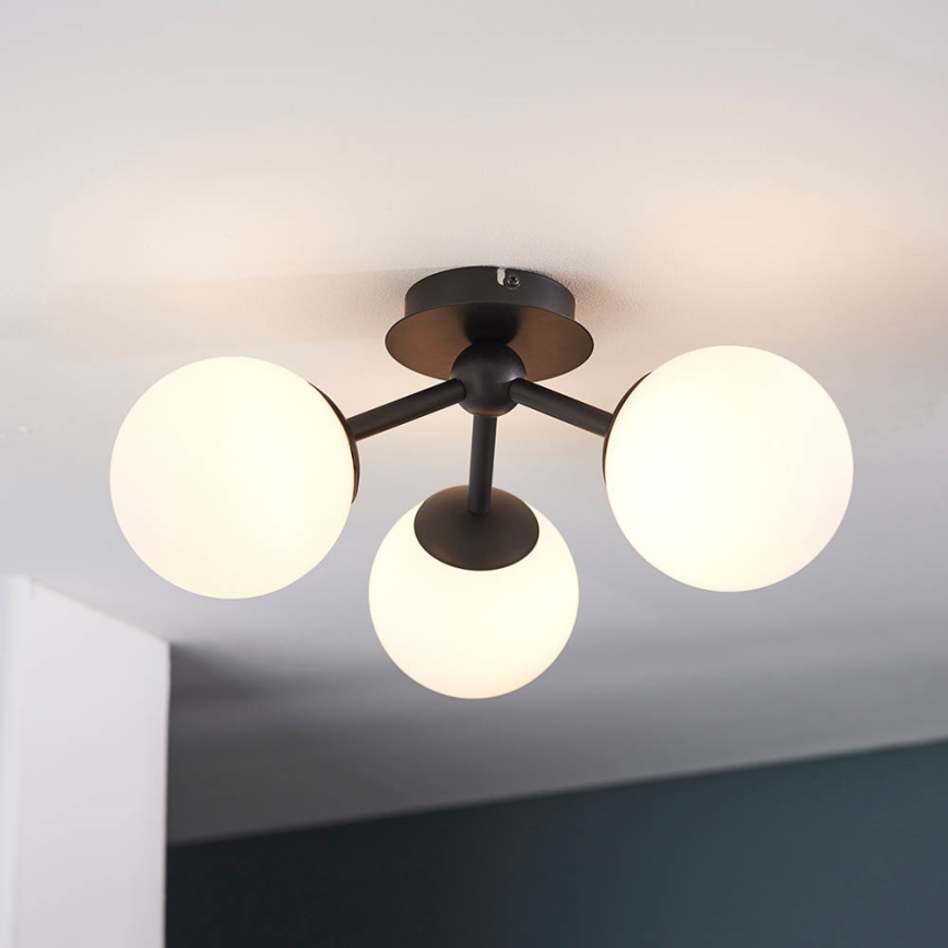Endon 93489 - Badeværelsesloftlampe FRIO 3xG9/3W/230V IP44 sort