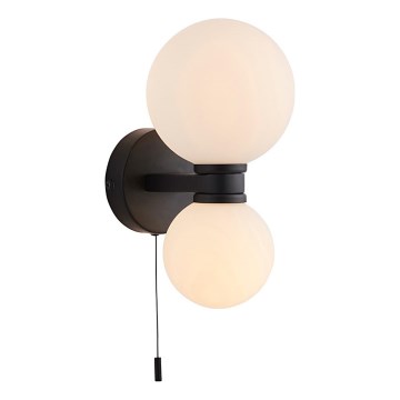 Endon 93523 - Badeværelses væglampe PULSA 2xG9/3W/230V IP44 sort