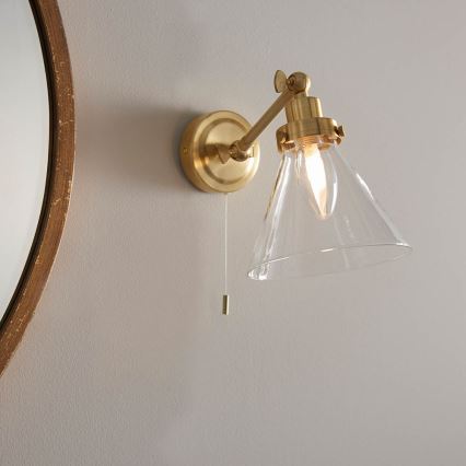 Endon 93854 - Vægspot til badeværelse FARADAY 1xG9/3W/230V IP44 guldfarvet