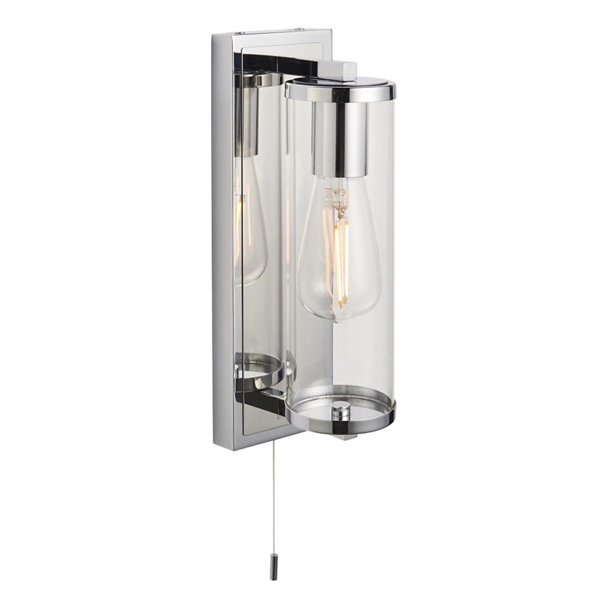 Endon 94074 - Væglampe til badeværelse TAYLOR 1xE27/10W/230V IP44 skinnende krom