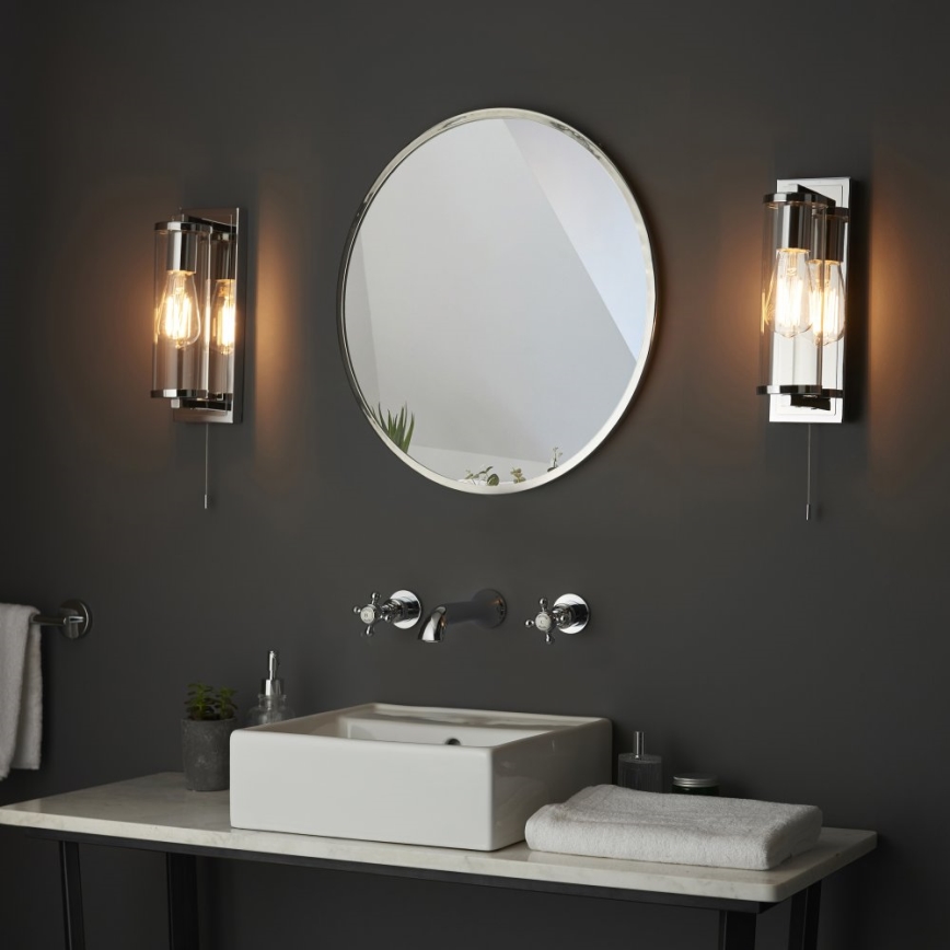 Endon 94074 - Væglampe til badeværelse TAYLOR 1xE27/10W/230V IP44 skinnende krom