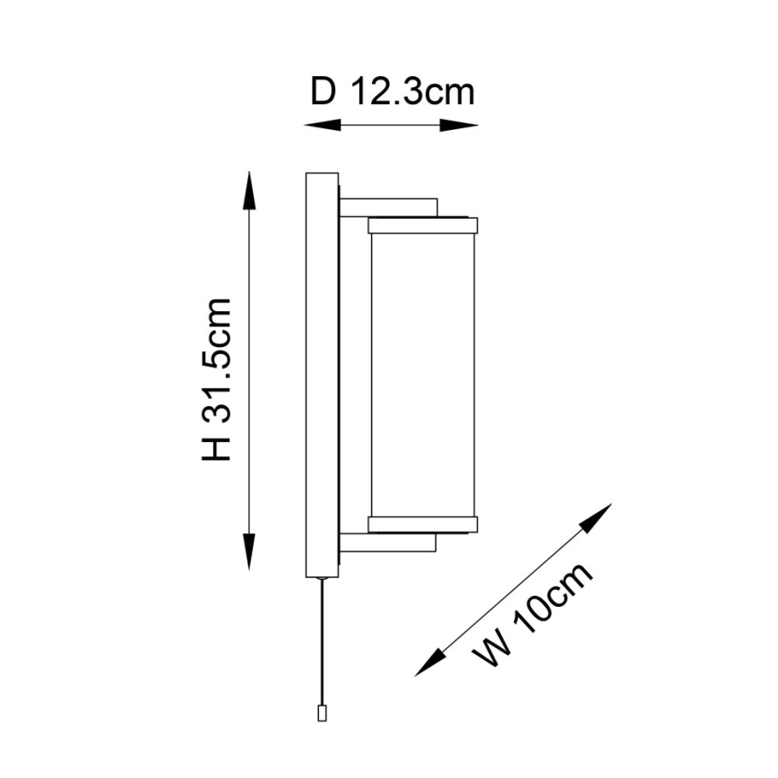 Endon 94074 - Væglampe til badeværelse TAYLOR 1xE27/10W/230V IP44 skinnende krom