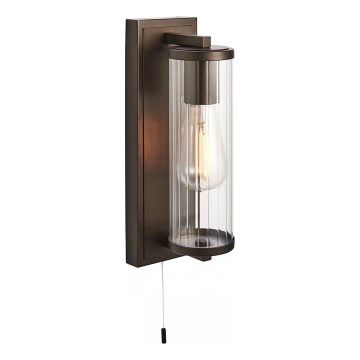 Endon 94077 - Væglampe til badeværelse TAYLOR 1xE27/10W/230V IP44 brun