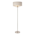 Endon 94359 - Gulvlampe HIGHCLERE 3xE14/40W/230V beige/skinnende krom diameter 47 cm