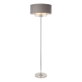 Endon 94378 - Gulvlampe HIGHCLERE 1xE14/40W/230V grå/skinnende krom diameter 47 cm