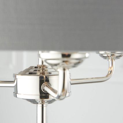 Endon 94378 - Gulvlampe HIGHCLERE 1xE14/40W/230V grå/skinnende krom