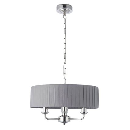 Endon 94394 - Pendel med kædeophæng HIGHCLERE 3xE14/40W/230V mørk/skinnende krom