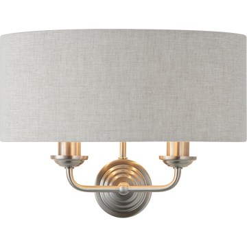 Endon 94403 - Væglampe HIGHCLERE 2xE14/40W/230V grå/mat krom