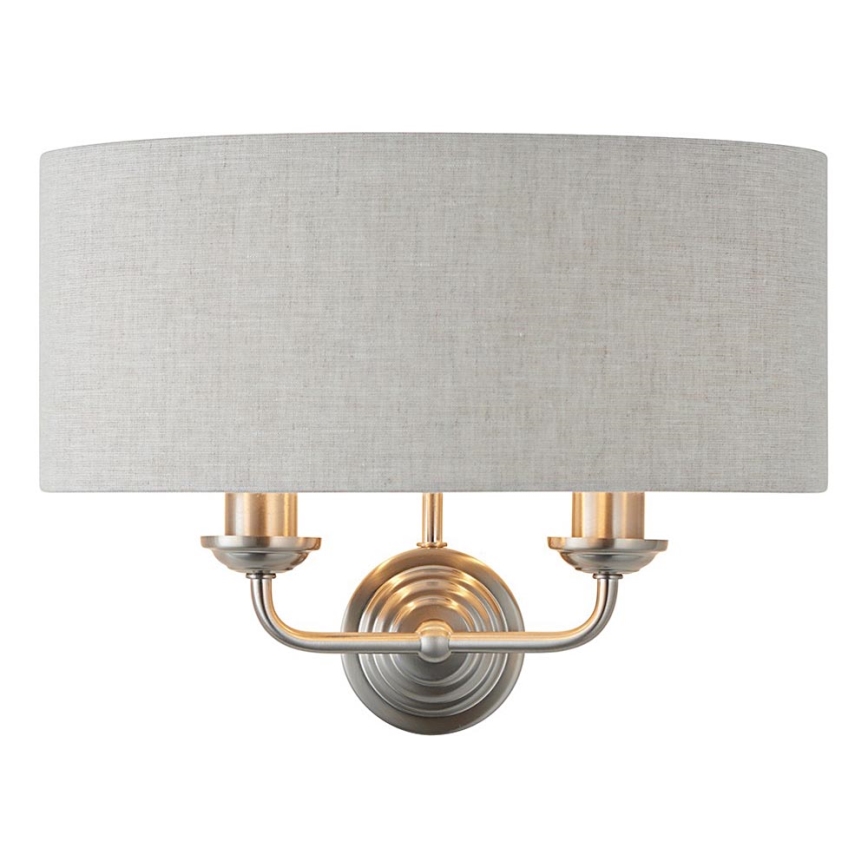 Endon 94403 - Væglampe HIGHCLERE 2xE14/40W/230V grå/mat krom