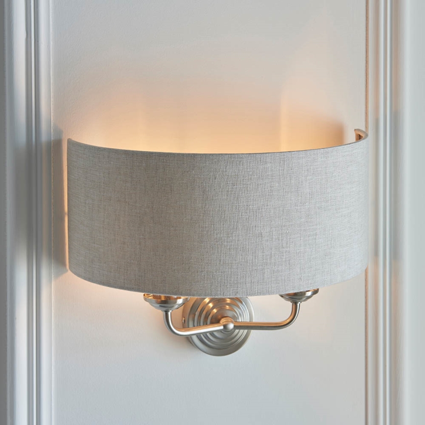Endon 94403 - Væglampe HIGHCLERE 2xE14/40W/230V grå/mat krom