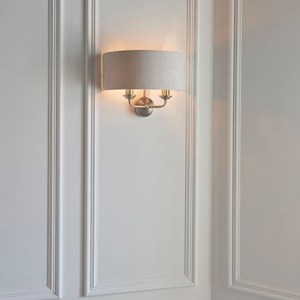 Endon 94403 - Væglampe HIGHCLERE 2xE14/40W/230V grå/mat krom