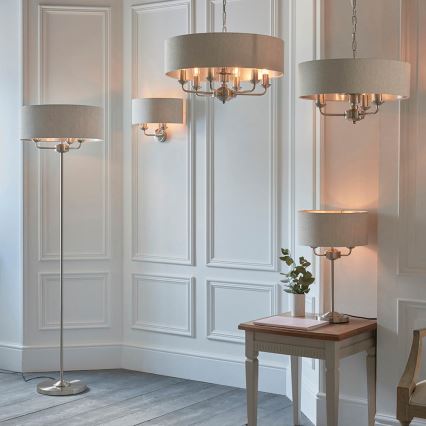 Endon 94403 - Væglampe HIGHCLERE 2xE14/40W/230V grå/mat krom