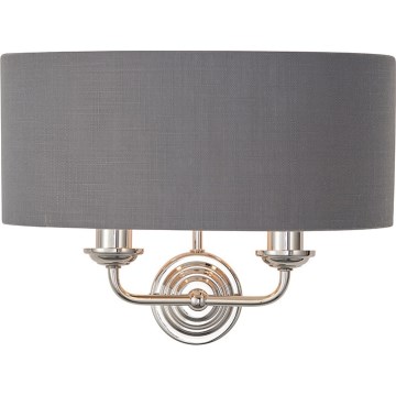 Endon 94406 - Væglampe HIGHCLERE 2xE14/40W/230V mørk/skinnende krom