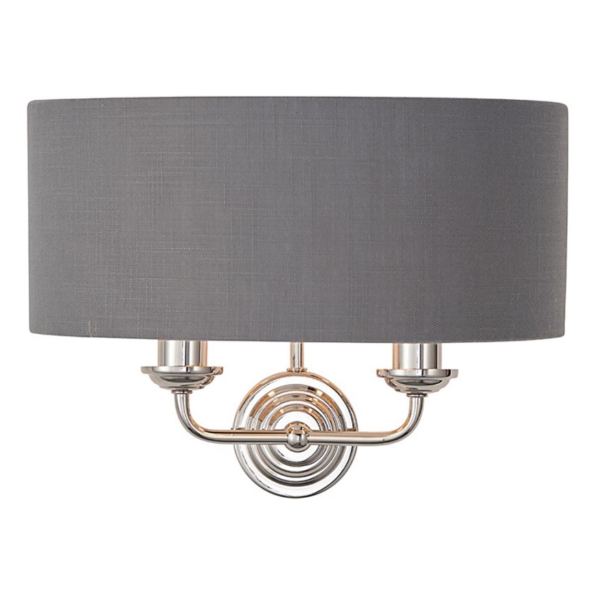 Endon 94406 - Væglampe HIGHCLERE 2xE14/40W/230V mørk/skinnende krom
