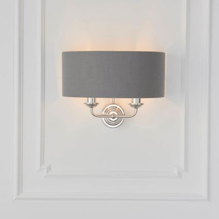 Endon 94406 - Væglampe HIGHCLERE 2xE14/40W/230V mørk/skinnende krom
