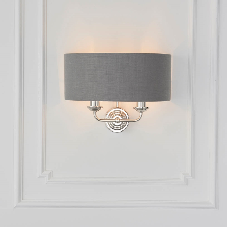 Endon 94406 - Væglampe HIGHCLERE 2xE14/40W/230V mørk/skinnende krom