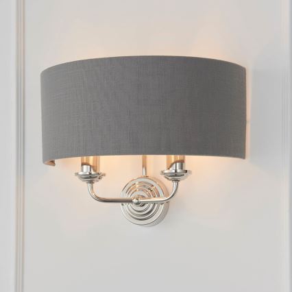 Endon 94406 - Væglampe HIGHCLERE 2xE14/40W/230V mørk/skinnende krom