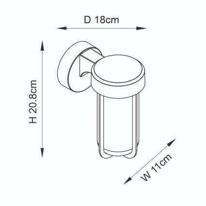 Endon 94990 - LED badeværelses-væglampe LED/8W/230V IP44 2700K mat krom