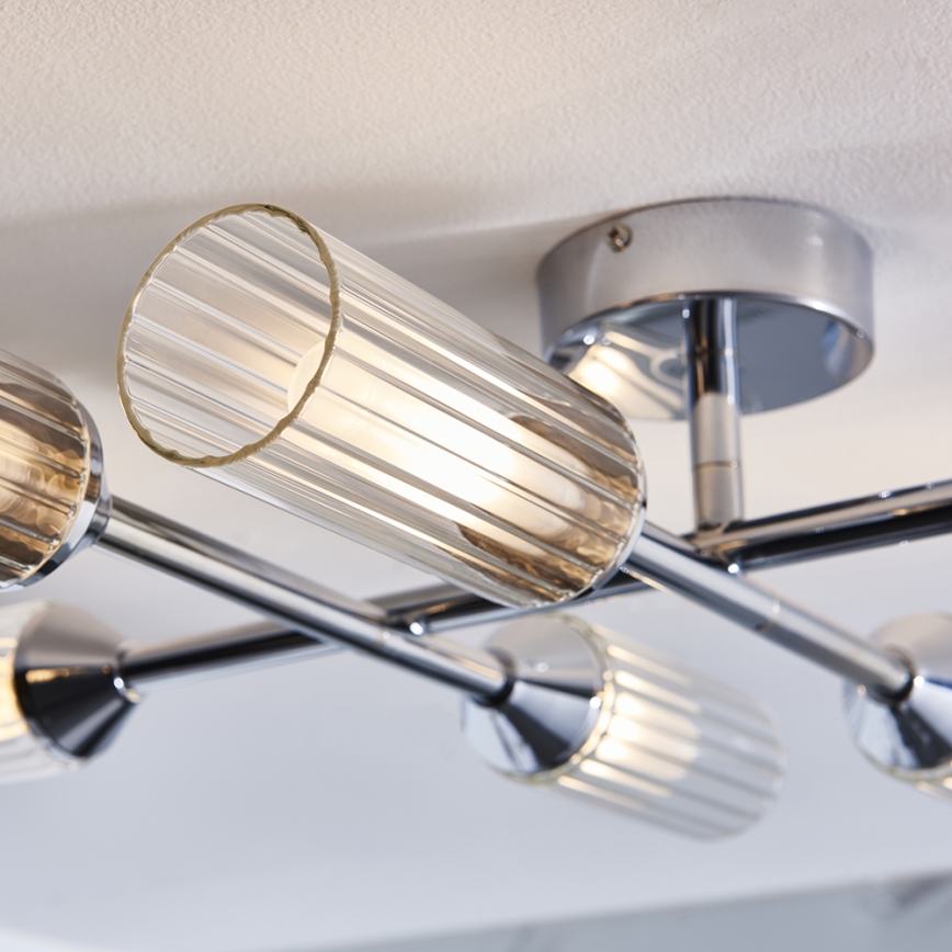 Endon 95045 - Loftlampe til badeværelse NATORI 6xG9/3W/230V IP44 skinnende krom
