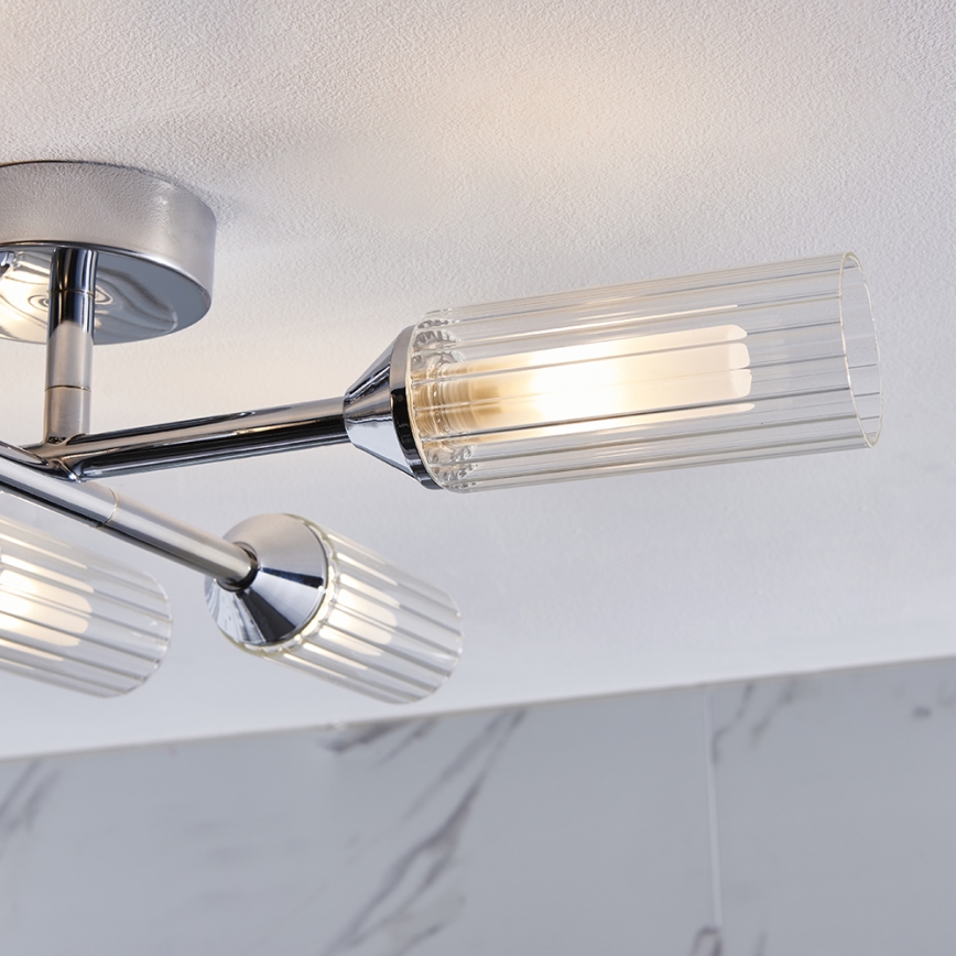 Endon 95045 - Loftlampe til badeværelse NATORI 6xG9/3W/230V IP44 skinnende krom