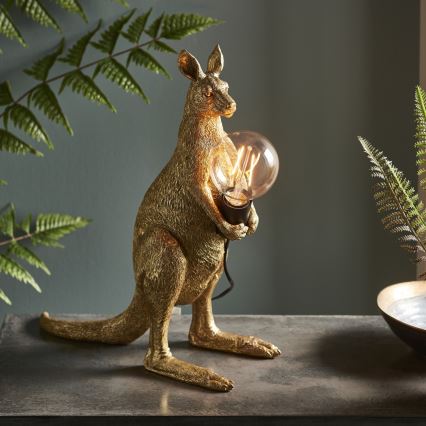 Endon 95075 - Bordlampe KANGAROO 1xE27/10W/230V guld