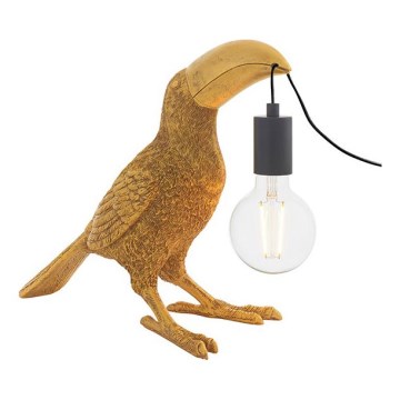 Endon 95077 - Bordlampe TOCO TOUCAN 1xE27/10W/230V guldfarvet