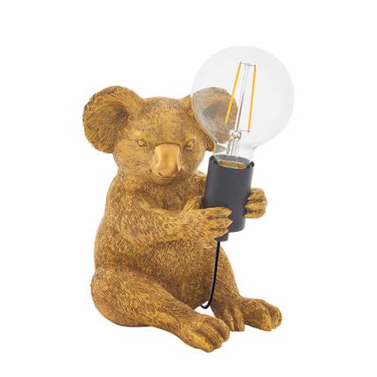 Endon 95082 - Bordlampe KOALA 1xE27/10W/230V guldfarvet