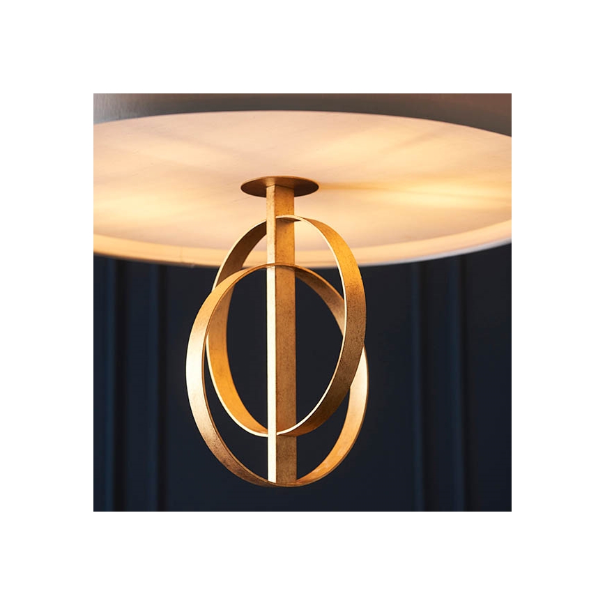 Endon 95211 - Kædeophængt lysekrone 5xE27/10W/230V Ø 70 cm grå/messing