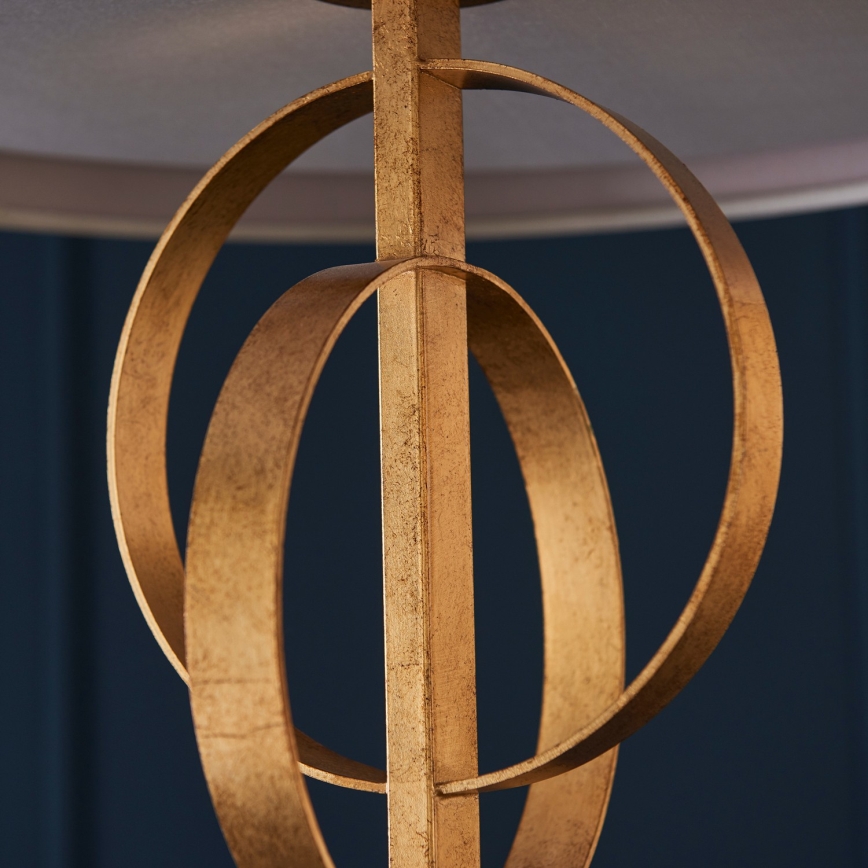 Endon 95212 - Lysekrone på kæde 3xE27/10W/230V Ø 60 cm grå/messing