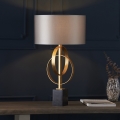 Endon 95213 - Bordlampe 1xE27/10W/230V grå/messing/sort