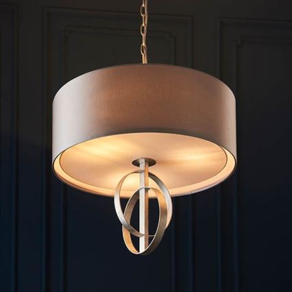 Endon 95215 - Lysekrone med kæde 5xE27/10W/230V Ø 70 cm grå