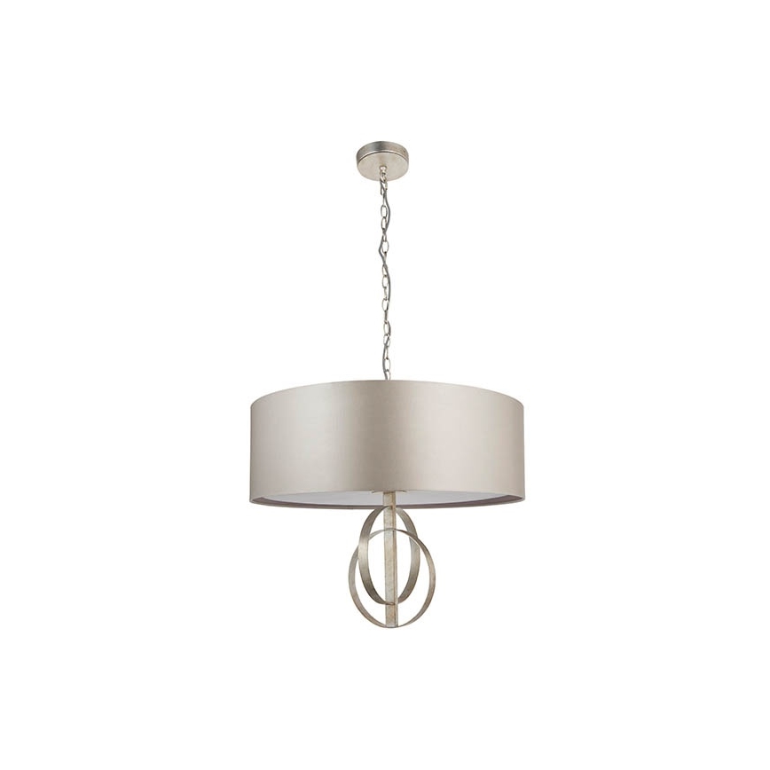 Endon 95215 - Lysekrone med kæde 5xE27/10W/230V Ø 70 cm grå