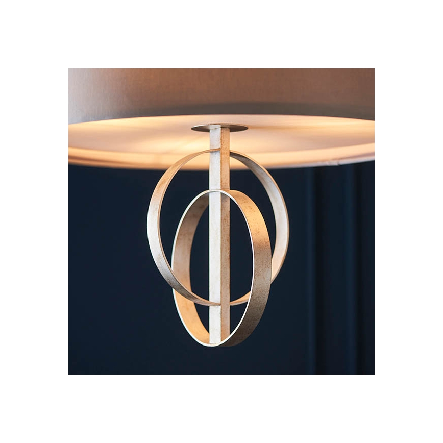 Endon 95216 - Lysekrone på kæde 3xE27/10W/230V Ø 60 cm grå