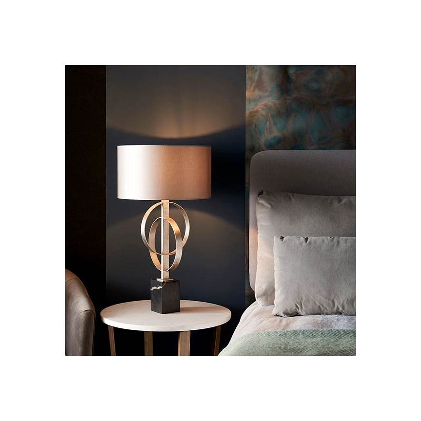 Endon 95217 - Bordlampe 1xE27/10W/230V grå/sort