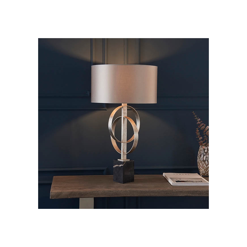 Endon 95217 - Bordlampe 1xE27/10W/230V grå/sort