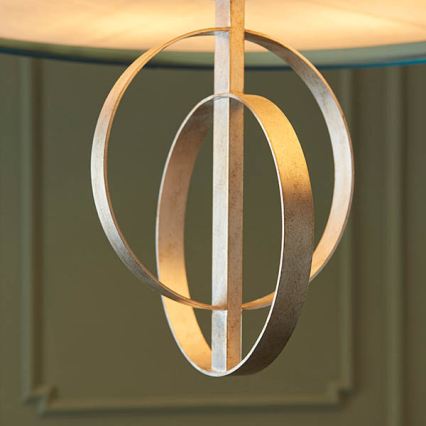 Endon 95223 - Kædeophængt lysekrone, 5 x E27, 10 W, 230 V, Ø 70 cm, blå/grå