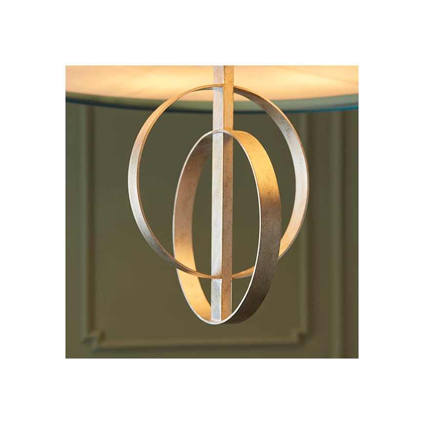 Endon 95223 - Kædeophængt lysekrone, 5 x E27, 10 W, 230 V, Ø 70 cm, blå/grå