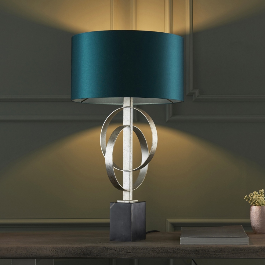 Endon 95225 - Bordlampe 1xE27/10W/230V blå/grå/sort
