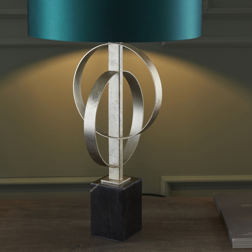 Endon 95225 - Bordlampe 1xE27/10W/230V blå/grå/sort