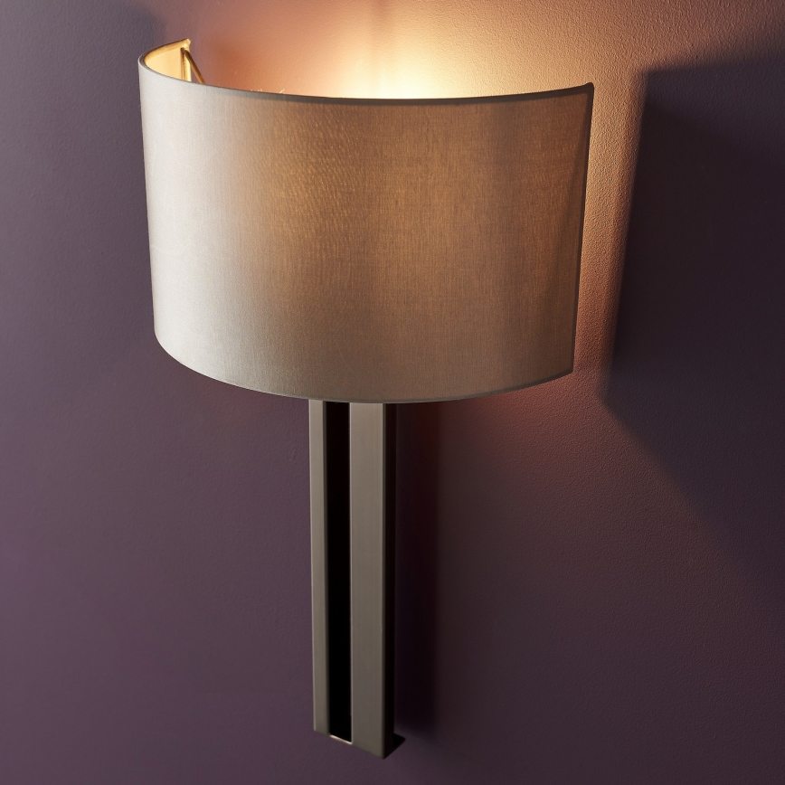 Endon 95449 - Væglampe 1xE27/10W/230V beige/mat krom