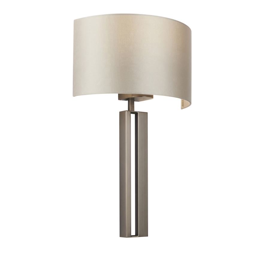 Endon 95449 - Væglampe 1xE27/10W/230V beige/mat krom