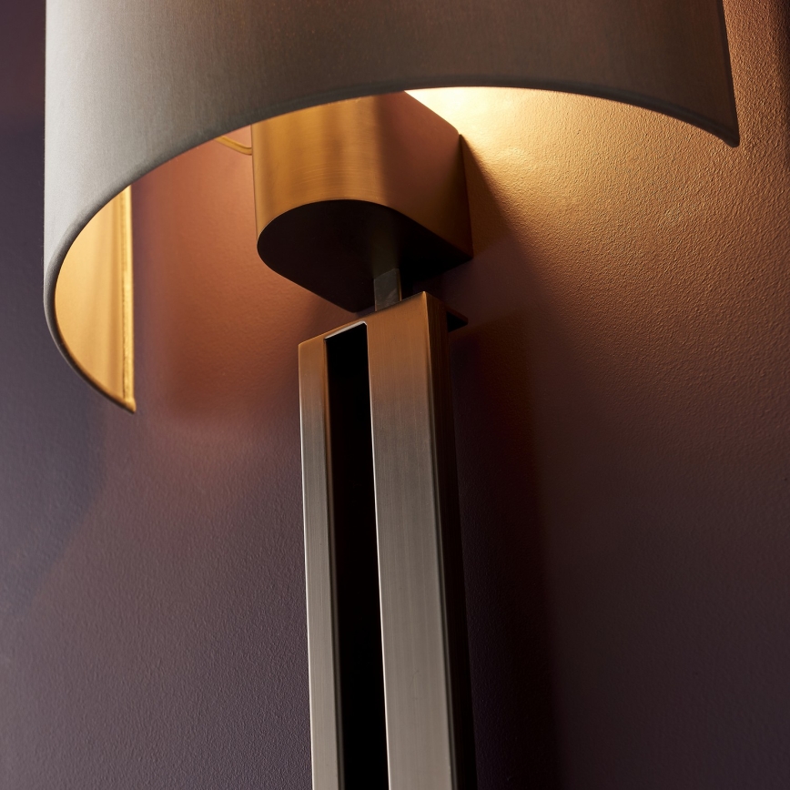 Endon 95449 - Væglampe 1xE27/10W/230V beige/mat krom